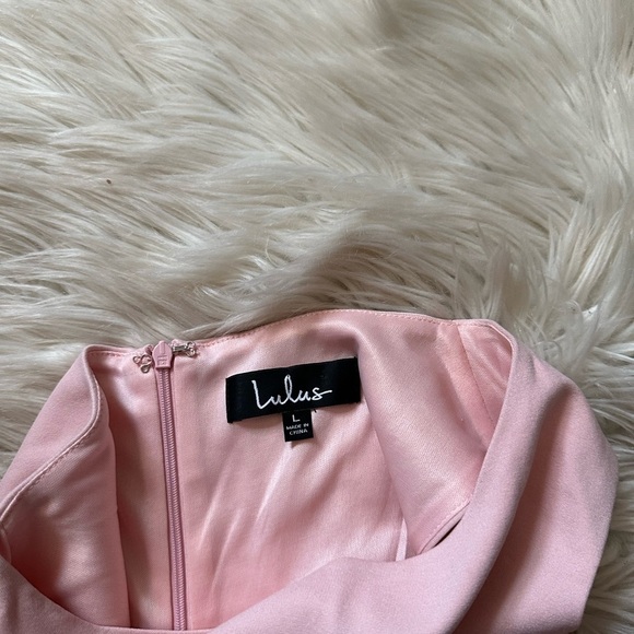 LULU’S Here And Vow Light Pink Sleeveless Ruffled Bodycon Dress - Picture 6 of 7